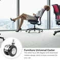 thumbnail image 2 of 2 Pcs Roues de Chaise de Bureau Ajustement Universel Roulettes Roues de Remplacement de Chaise de Bureau, 2 of 5