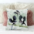 thumbnail image 2 of Flying Birds Indoor/Outdoor Pillow with Removable Cover in Off-White Green Gray26x26, 2 of 4