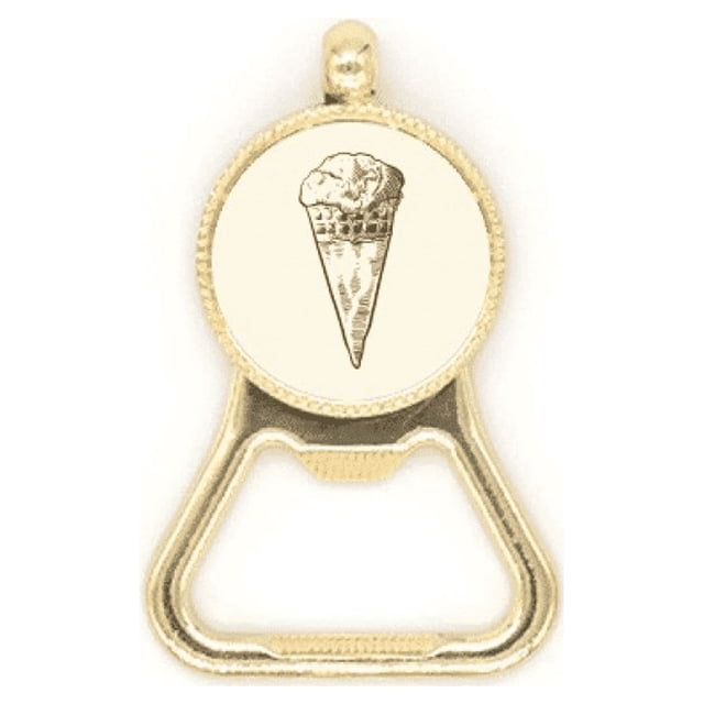 Sketch Ice Sweet Illustration Beer Bottle Cap Opener Stainless Steel Key Chain