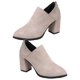 thumbnail image 2 of 1 par de botines de invierno con punta puntiaguda y tacón grueso para mujer, 2 of 6