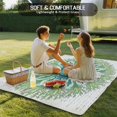 thumbnail image 4 of Green Botanical Circle Outdoor Rug 5x7 Ft - Reversible Patio Rug Outdoor Camping Rugs, Abstract Art Vintage Washable Indoor Outdoor Area Rugs, Non-Slip Outdoor Carpet Runner for Deck/Porch, 4 of 8