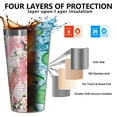 thumbnail image 3 of 16oz Tumblers Pioneer Flower Stainless Steel Vacuum Insulated Double Wall Travel Tumbler Cups Mug with Lid and Straw,Cleaning Brush for Coffee,Tea, 3 of 4