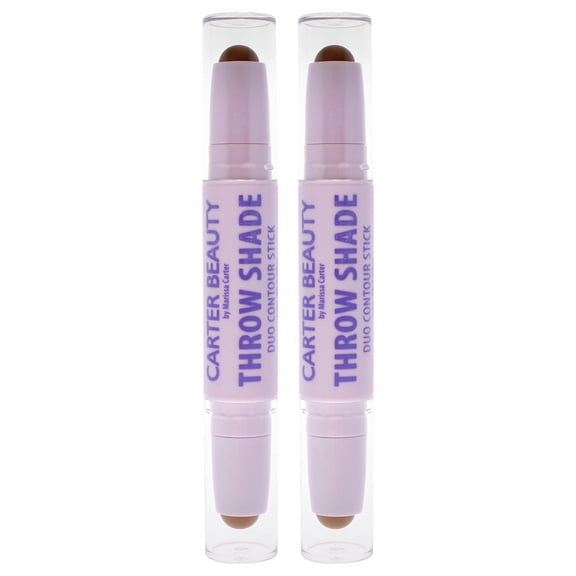 Carter Beauty Throw Shade Duo Contour Stick - Dark - Pack of 2 , 0.08 oz Contour