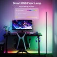 thumbnail image 2 of SUNMORY RGB Corner Lamp, LED Floor Lamp Color Changing Standing Lamp with Music Sync & 16 Million Colors, Remote & App Floor Lamps for Bedroom Living Room Black, 2 of 8