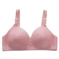 thumbnail image 2 of Push Up Thick Padded Bra Plunge Lace Underwire Support Bras for Women Add One Cup Pink 38, 2 of 6
