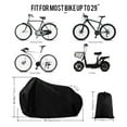 thumbnail image 3 of Htovila Bicycle Cover, Bike Rain Cover Waterproof Dust Rain Protection Heavy Duty with reflective stripe Black 200 x 110 x 70 cm, 3 of 6