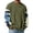 Army Green, variant on Sweatshirts for Men Casual Long Sleeve Pullovers Camo Color Block Vacation Ribbed Knit Tee Spring Trendy V Neck Clothing Coffee S