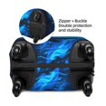 thumbnail image 2 of Kdxio Blue Fire Wolf Pattern Luggage Cover for Travel,Elastic and Durable,Fits 18-32 Inch,Anti-Scratch Suitcase Protector-No luggage included, 2 of 5