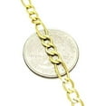 thumbnail image 2 of 10K Yellow Gold 4.5mm Solid Figaro Chain, FREE Microfiber Cloth, Link Mens Womens Necklace, Giorgio Bergamo, 2 of 7