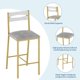 thumbnail image 4 of Yeshouse juego de comedor de 3 piezas con mesa compacta de hierro y madera negra, 2 sillas tapizadas en PU, resistente al agua y fácil de montar, ideal para espacios pequeños o apartamentos, 4 of 8