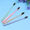 thumbnail image 4 of 4Pcs Soft Toothbrushes For Adults Bamboo Charcoal Wheat Straw Protect Gums, 4 of 8