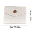 thumbnail image 3 of Pequeño organizador de joyería de viaje para anillos, aretes, collares, material de P.U., rosa y blanco, compacto y ligero., 3 of 6