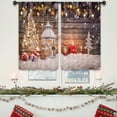 thumbnail image 5 of Christmas Tree Winter Kitchen Curtains 27.5W x 39L Inch Xmas Farmhouse Rustic Holiday Rod Pocket Short Small Window Treatment Drapes Decor 2 Panels, 5 of 8