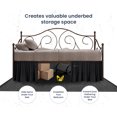thumbnail image 3 of SGI Bedding Day Bed Skirt | Twin 14" Inch Drop, Ruffled Microfiber Bed Skirt | Fade Resistant, Wrinkle Free, Anti-static, Decorative, Extra Storage Space, Clutter-Free | Black, 3 of 8