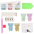 thumbnail image 3 of Exquisite Bears Keychain , Small Delicate Resin  Painting, 5D  Painting, Fun Children Birthday For New Year Christmas, 3 of 8