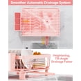 thumbnail image 4 of HELIAHOO Dish Rack for Kitchen Counter with 360° Rotatable Drain Spout, Dish Strainers, Kitchen Drying Rack with Cutlery Holder, Organizers and Storage Pink AZ83-27560, 4 of 6