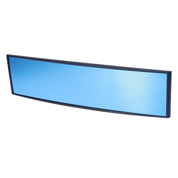 WHAMVOX Universal Car Rear View Mirror Wide Angle Anti-dazzling Interior Rearview Mirror Large Vision 300x75mm Curved Mirror (Blue)