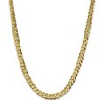 thumbnail image 1 of 14k Yellow Gold 20 Inch 8.5mm Curb Chain Necklace Pendant Charm Beveled, 1 of 9