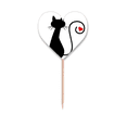 thumbnail image 1 of Heart Cat Sit Sihouette Animal Toothpick Flags Heart Lable Cupcake Picks, 1 of 3