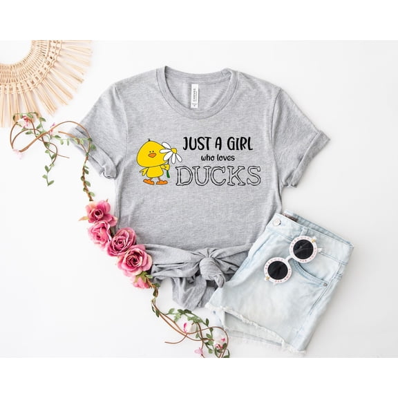 Just A Girl Who Loves Ducks Shirt, Duck Shirt, Ducks Tshirt, Cute Duck Lover Gift, Duck Sweatshirt, Girls Vacation T-shirt All Size S-5Xl