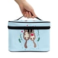 thumbnail image 3 of HELLHERO (8.86"x6.5"x5.9") Travel Makeup Case Organizer Otter Pattern Cosmetic Bags Zipper Wide Open Portable Pouch for Woman, 3 of 5