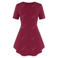 thumbnail image 3 of Tamaño más atan para arriba la impresión floral de la hebilla de camiseta Rosegal Camisetas tallas grandes, 3 of 5