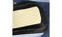 FH Group Ultra Modern Quilted Leatherette Car Seat Covers, Universal Fit Beige Full Set with Air Freshener