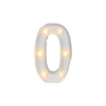 thumbnail image 1 of Billuyoard Boda cumpleaños ceremonia número en forma de luz portátil con pilas lámpara numérica decoración de banquete de oficina en casa Kits de decoración para fiestas Número 0, 1 of 6
