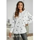thumbnail image 2 of ABPHQTO Sudadera de mujer blanca con estampado de estrellas y aberturas laterales, 2 of 5