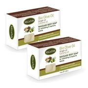 Kalliston | ΜASSAGE BODY SOAP exfoliating & euphoria with Argan Oil | Massage & Exfoliating | Natural Soaps | Made in Ancient Crete, Greece | 110g Each | Pack of 2