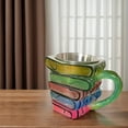 thumbnail image 4 of 1 Pc Painted Book Mug, 3D Painted Stackable Book Coffee Cup, Stained Resin Book Mug for Book Lover, 4 of 7
