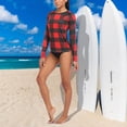 thumbnail image 6 of joogoo Womens UPF 50+ Sun Shirts Classic Checkered Grid Long Sleeve UV Protection Rash Guard Tops M, 6 of 7