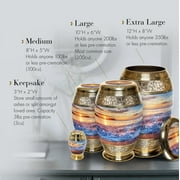 Hawaiian Summer Urns for Cremation Ashes Large Urn XL or Small Keepsake Urns for Adult Cremation Ashes & Urns for Human Ashes for Home or Burial Cremation Urns Cubic Inches Large