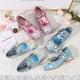 thumbnail image 2 of Zapatos de tacón alto para niñas de Disney, novedad de primavera, zapatos de cristal de princesa frozen elsa para niños, zapatos de actuación para niños, plantilla de 35 cm de 21,5 cm Gao Jinjia LED, 2 of 2