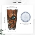 thumbnail image 4 of Saiise Chucky Print Tumbler 20 Oz Stainless Steel Vacuum Insulated with Straw Coffee Cup for Home,Office,Outdoor Works Great for Ice Drinks and Hot Beverage, 4 of 8