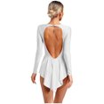 thumbnail image 2 of YONGHS Justaucorps de Danse Jazz Latin à Franges et Strass pour Femmes Ivoire L, 2 of 7
