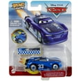 thumbnail image 2 of Disney and Pixar Cars XRS Rocket Racing Ed Truncan, 1:55 Scale Die-Cast Vehicle with Pitstop Barrier Blast Wall and Spinning Exhaust Pipe “Flames”, 2 of 2