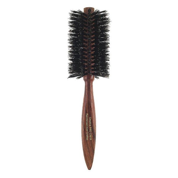 Cepillo de cerdas de jabalí con mango de palo de rosa para un cabello suave y brillante y un masaje del cuero cabelludo.
