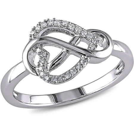 Miabella Diamond-Accent Sterling Silver Infinity Heart Ring