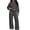 Dark Gray, variant on Womens Fall Outfits Nelozsy Fashion Woman Hooded Solid Long Sleeve Blouse Long Pants Elastic Waist Sets Purple S