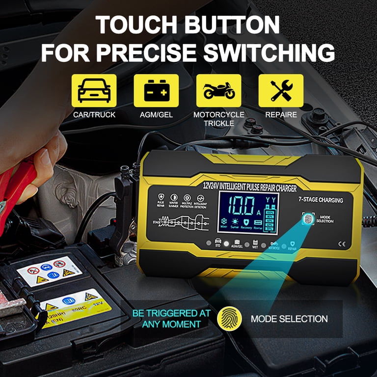 GPED 12V/24V 10A Fully-Automatic Smart Battery Charger photo 7