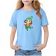 thumbnail image 2 of Blusas y camisas de manga corta con cuello redondo para niños Camiseta de verano de manga corta estampada para niñas Jersey elegante de cuello redondo para niñas Top de algodón para niños, 2 of 6