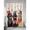 thumbnail image 5 of 4th of July Dog Shower Curtain, Love America Bathroom Decor Curtains Set with Hooks, Rustic Wood Waterproof Fabric Home Accessories， 72X 96 Inch Extra Long, 5 of 6