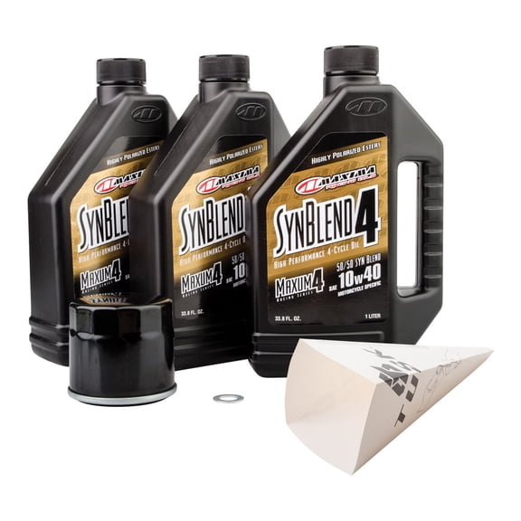 Tusk 152-986-0324 4-Stroke Oil Change Kit Maxima Synthetic Blend 10W-40