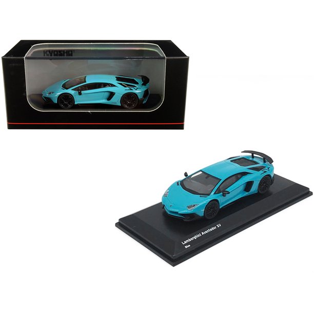 Lamborghini Aventador Sv Light Blue 1 64 Diecast Model Car By Kyosho Walmart Com Walmart Com