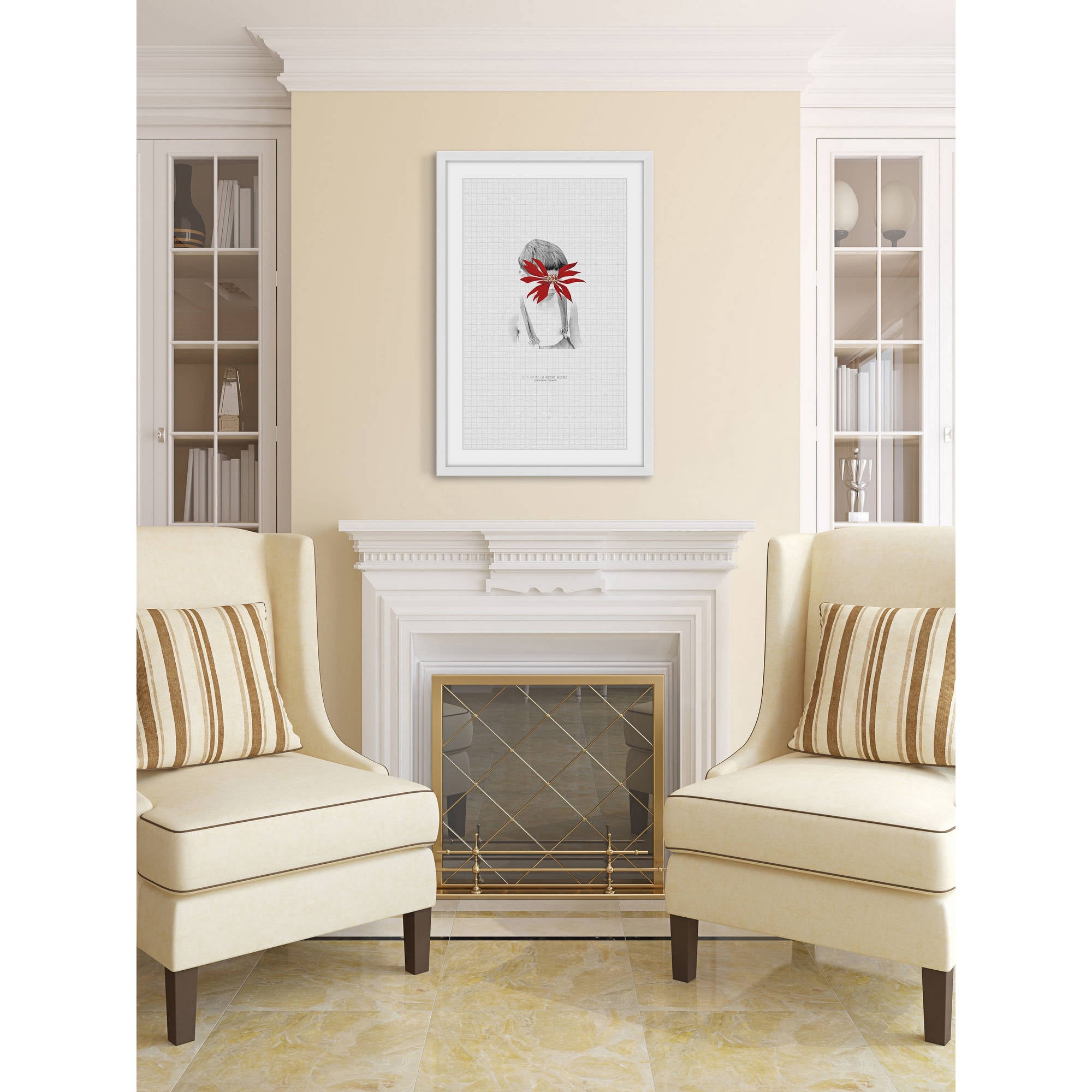 "Flor De La Noche Bueno II" Framed Painting Print