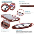 thumbnail image 2 of Dockem iPhone 12 / 12 Pro Exec M2 Wallet Case; Built-in Metal Plate, 2 Card Slots, Brown, 2 of 9