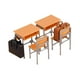 thumbnail image 3 of 1/12 Dollhouse de la casa de clases de la silla del escritorio del aula, casa de muñecas para niñas, muebles en miniatura, modelo de bolsa de escuela, 3 of 9