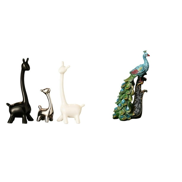 Estatua de alce y ciervo,Estatua de jirafa de cerámica,adorno moderno para decoración del hogar,Figuras de jirafas de animales,esculturas,decoración de estanterías,Figura de