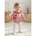 thumbnail image 5 of BemeyourBBs Baby Girl Romper Long Sleeve Football Embroidery Plaid Bodysuit, 5 of 9